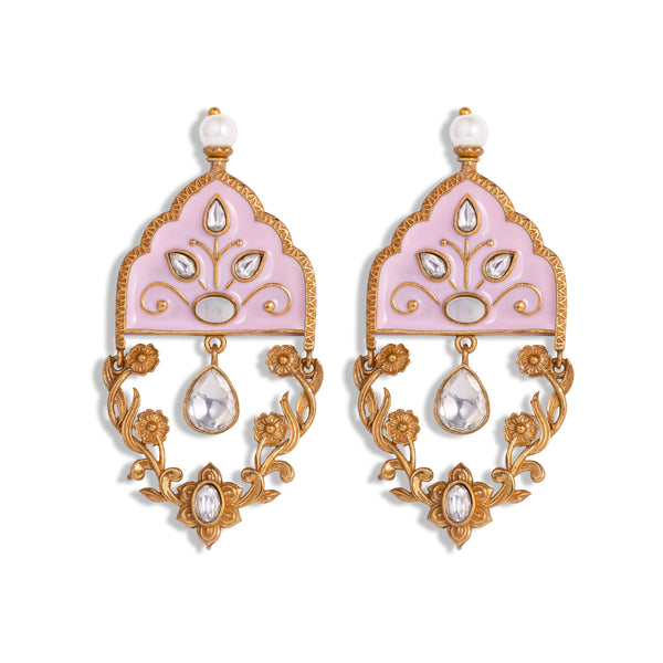 Asha Antique Pink Earrings