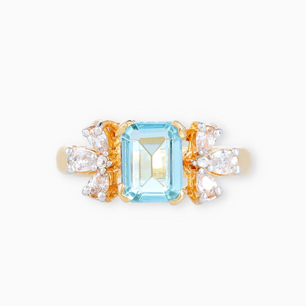 Aqua Iris Zircon Ring