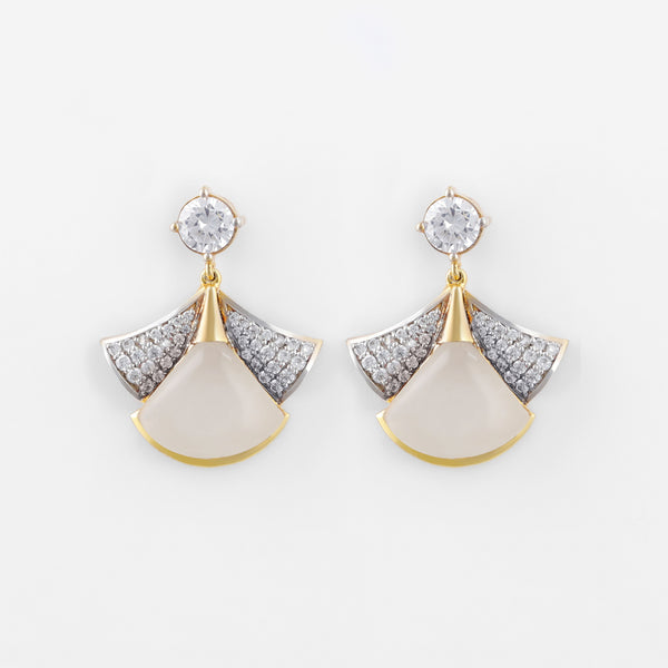 White drop earrings