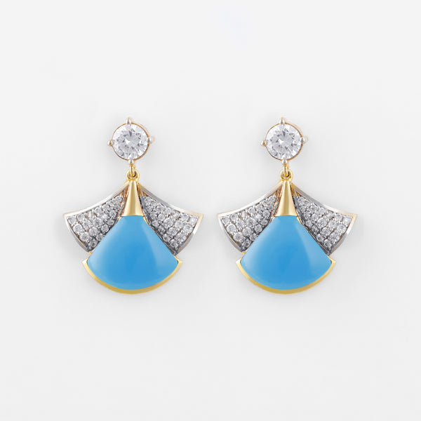 Aqua drop earrings