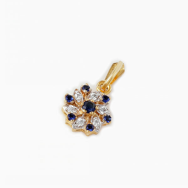 Floral Sapphire Pendant