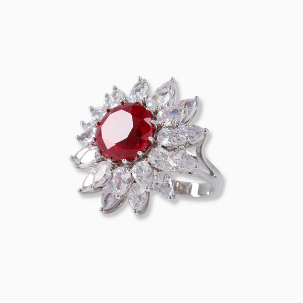 Floral Ruby Ring