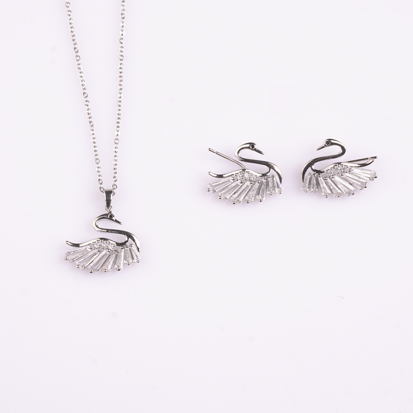 Swan Locket Set