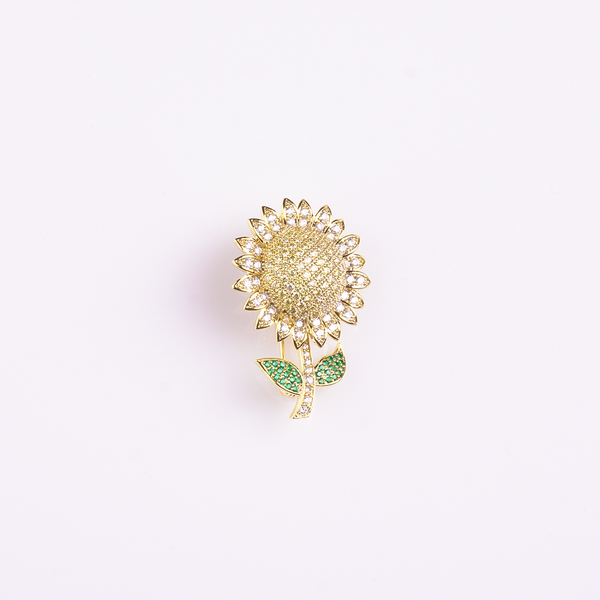 Sunflower brooch